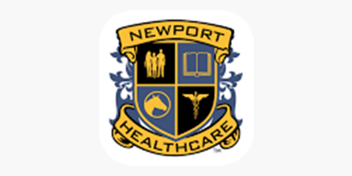 A picture of the newport healthcare crest.