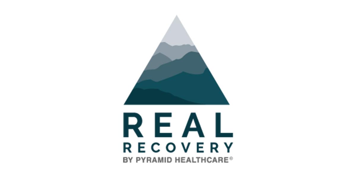 A logo of the company real recovery by pyramid healthcare.