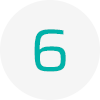 A white circle with the number six in it.